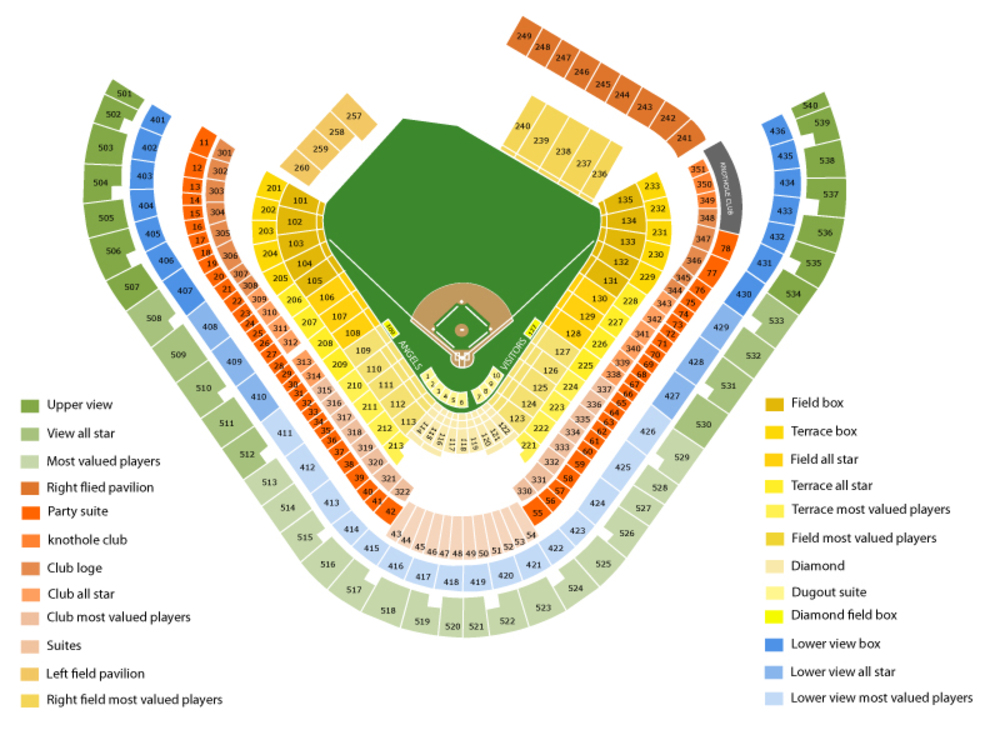 Angel Stadium Seating Chart | Angel Stadium | Anaheim ...