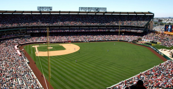 Los Angeles Angels of Anaheim vs. Texas Rangers at Angel Stadium of Anaheim